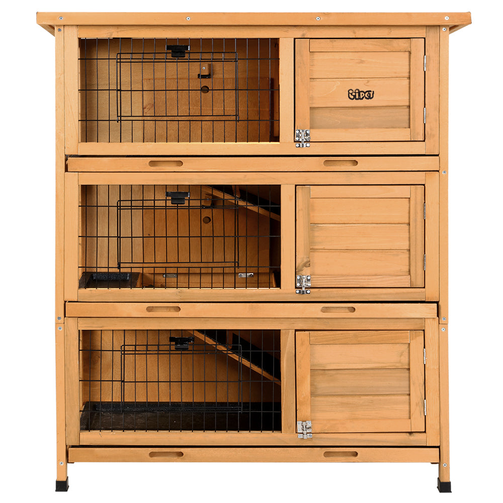 i.Pet Rabbit Hutch 91.5cm x 46cm x 116.5cm Chicken Coop Large House Cage Run Wooden Bunny Outdoor Pet Care > Coops & Hutches > Small Animal Habitats & Cages Woofy and Whiskers