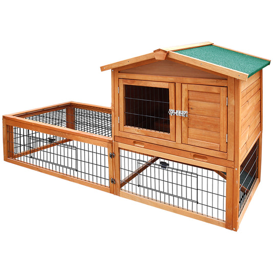 i.Pet Chicken Coop 155cm x 49cm x 90cm Rabbit Hutch Large Run Wooden Cage House Outdoor Pet Care > Coops & Hutches > Small Animal Habitats & Cages Woofy and Whiskers