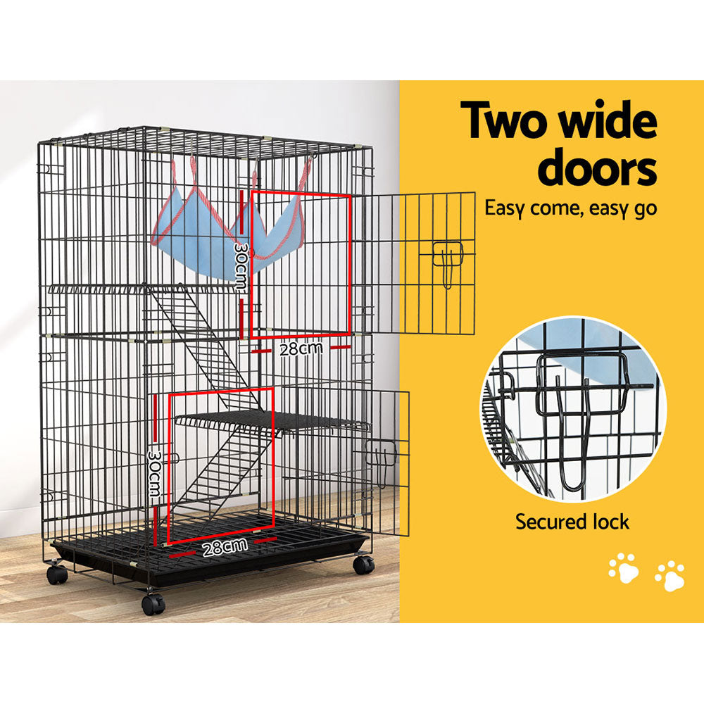 i.Pet Rabbit Cage 100cm Hutch 3 Level Indoor Guinea Pig Ferret Pet Care > Coops & Hutches > Small Animal Habitats & Cages ipet
