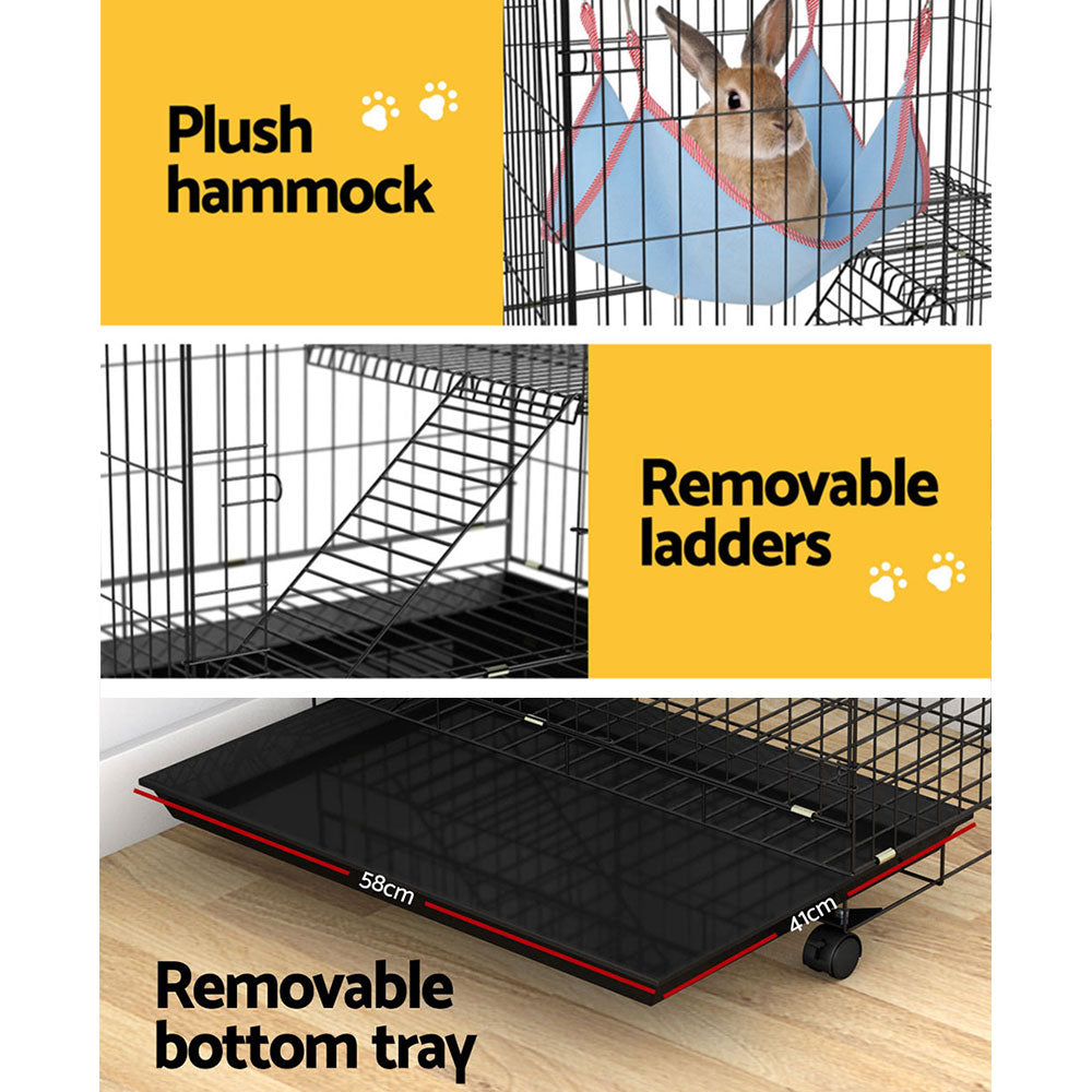i.Pet Rabbit Cage 100cm Hutch 3 Level Indoor Guinea Pig Ferret Pet Care > Coops & Hutches > Small Animal Habitats & Cages ipet