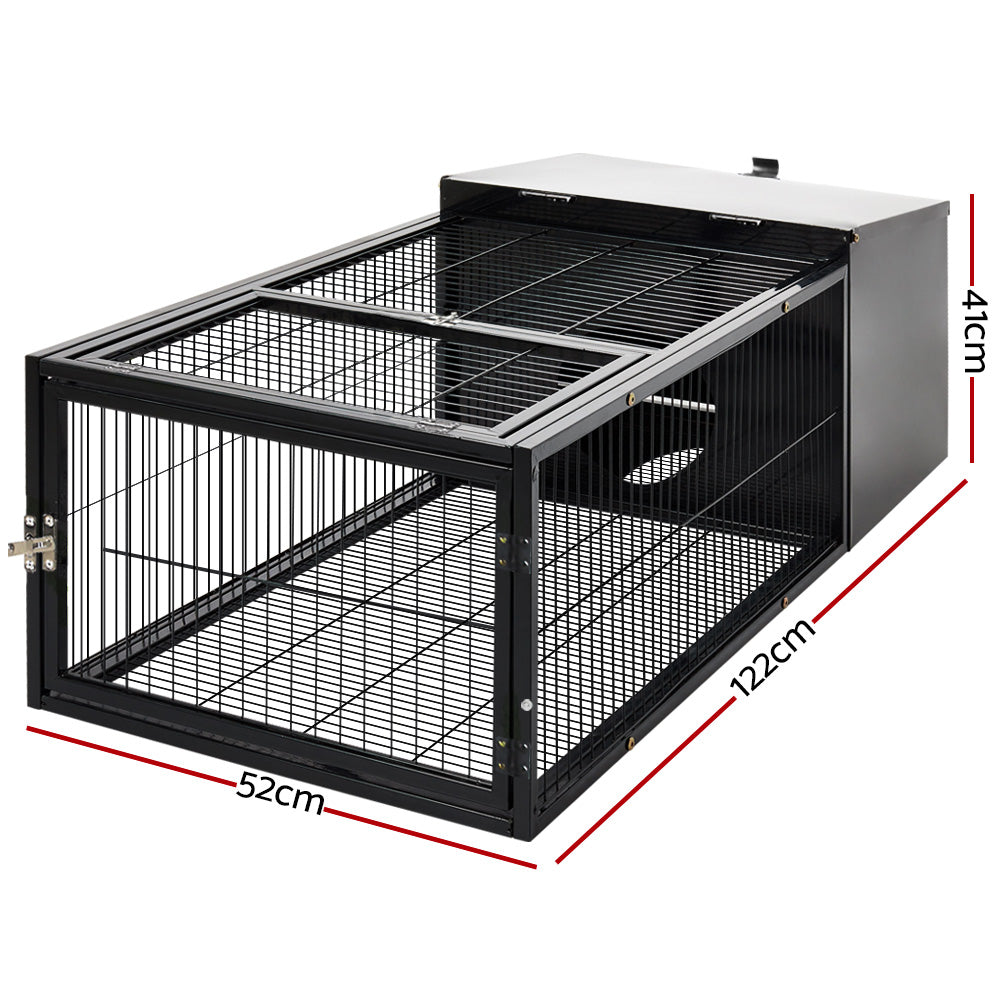 i.Pet Rabbit Cage 122x52cm Hutch Enclosure Carrier Metal Pet Care > Coops & Hutches > Small Animal Habitats & Cages ipet