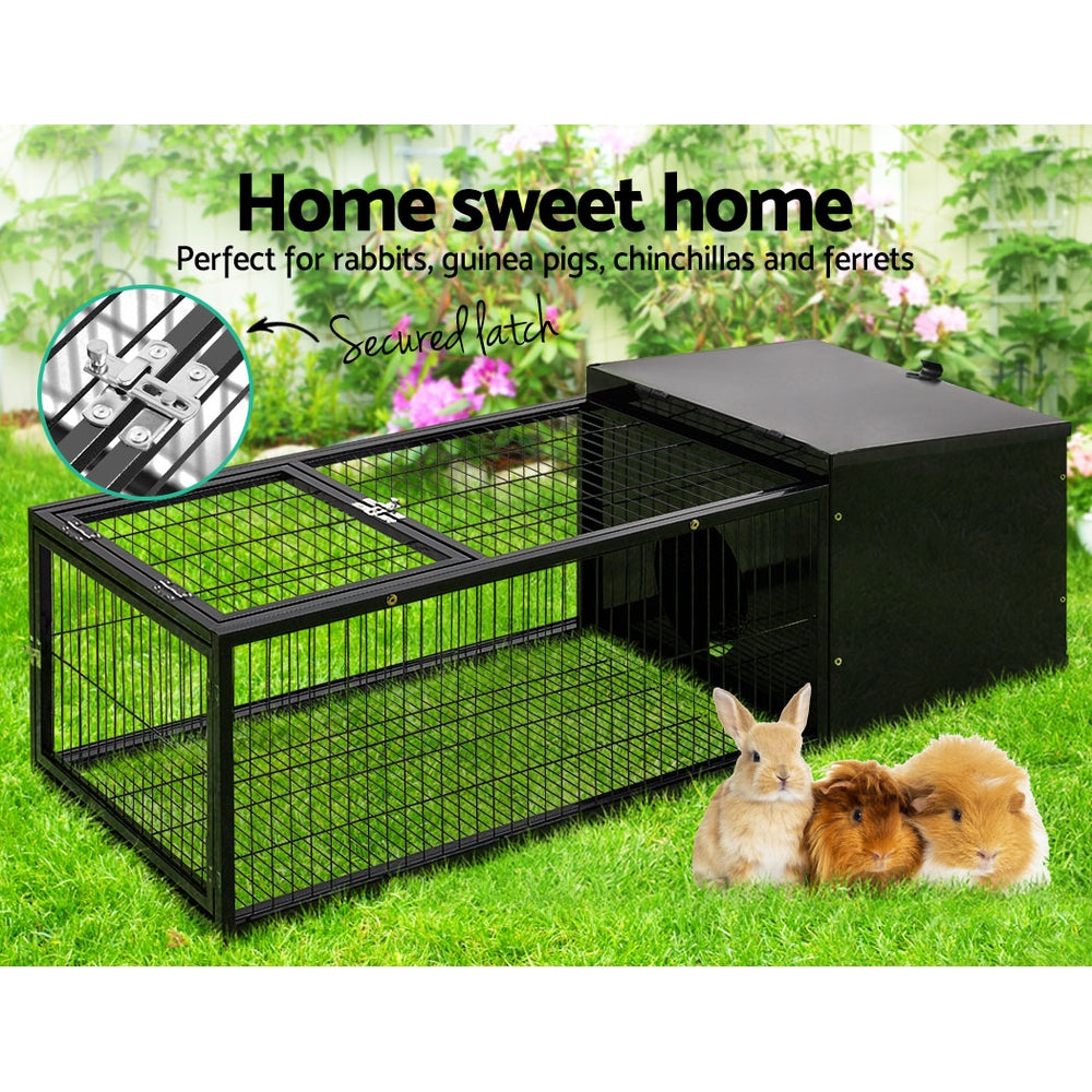 i.Pet Rabbit Cage 122x52cm Hutch Enclosure Carrier Metal Pet Care > Coops & Hutches > Small Animal Habitats & Cages ipet