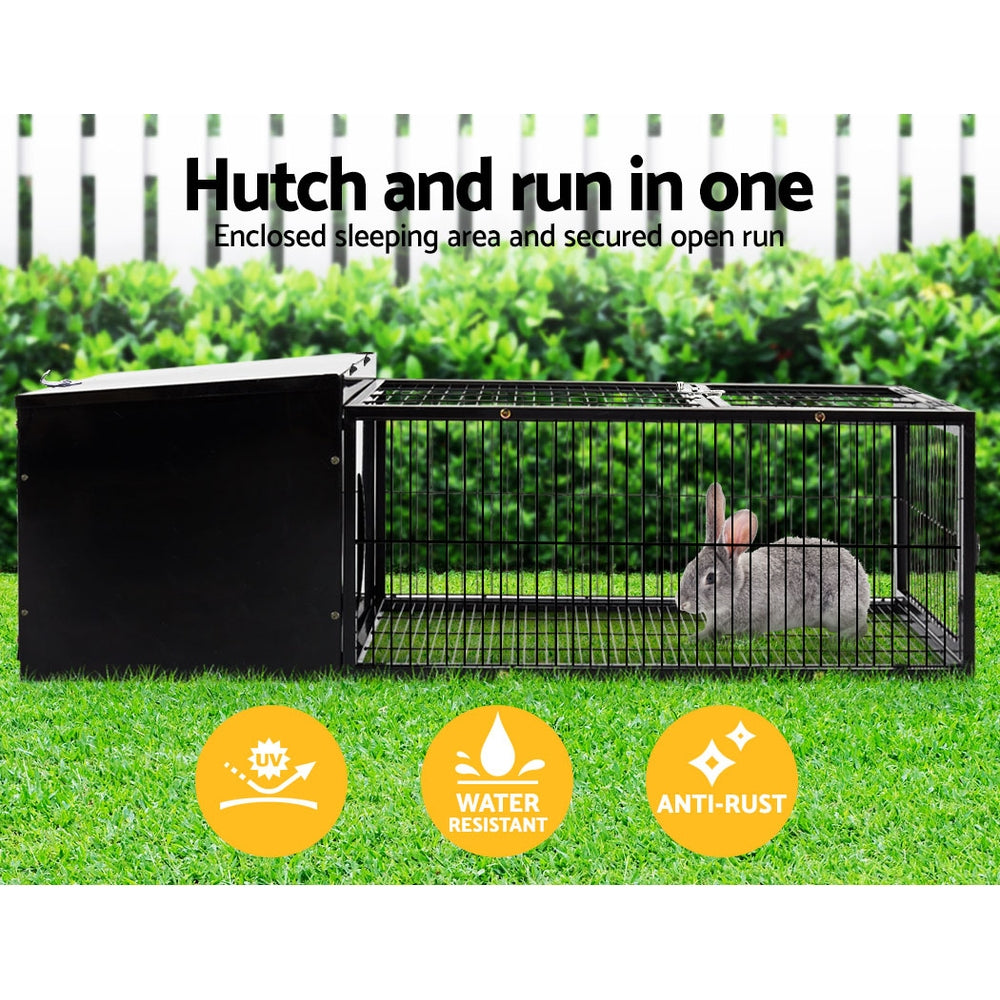 i.Pet Rabbit Cage 122x52cm Hutch Enclosure Carrier Metal Pet Care > Coops & Hutches > Small Animal Habitats & Cages ipet