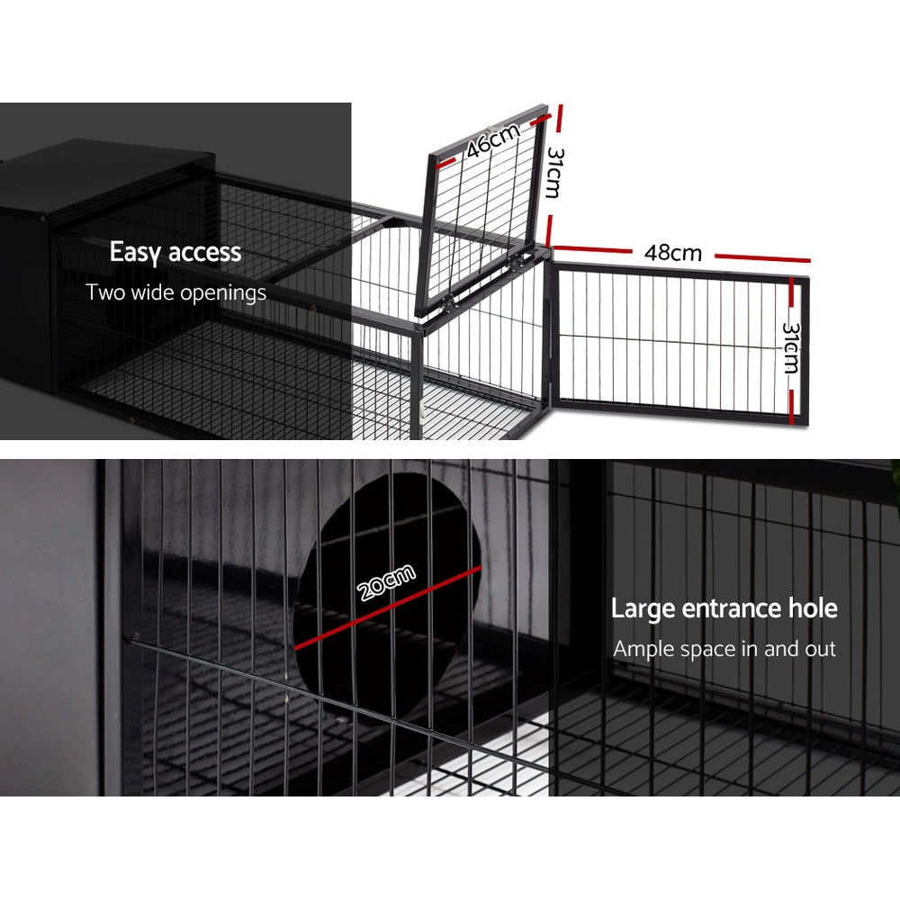 i.Pet Rabbit Cage 122x52cm Hutch Enclosure Carrier Metal Pet Care > Coops & Hutches > Small Animal Habitats & Cages ipet