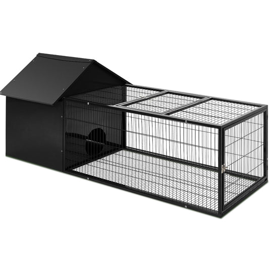 i.Pet Rabbit Cage Hutch 162x60cm Enclosure Metal Pet Care > Coops & Hutches > Small Animal Habitats & Cages ipet