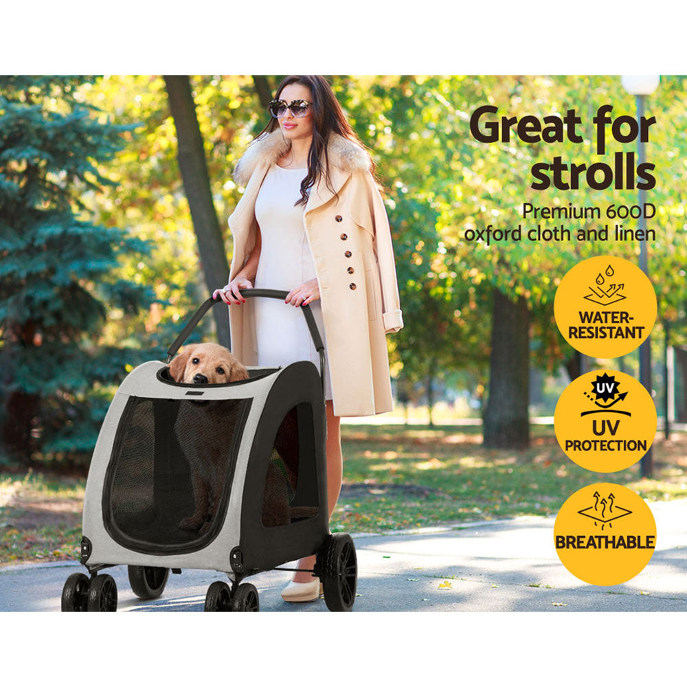 i.Pet Pet Stroller Dog Pram Large Carrier Cat Travel Foldable Strollers 4 Wheels Trolley Pet Care > Cat Supplies > Cat Carriers & Crates ipet