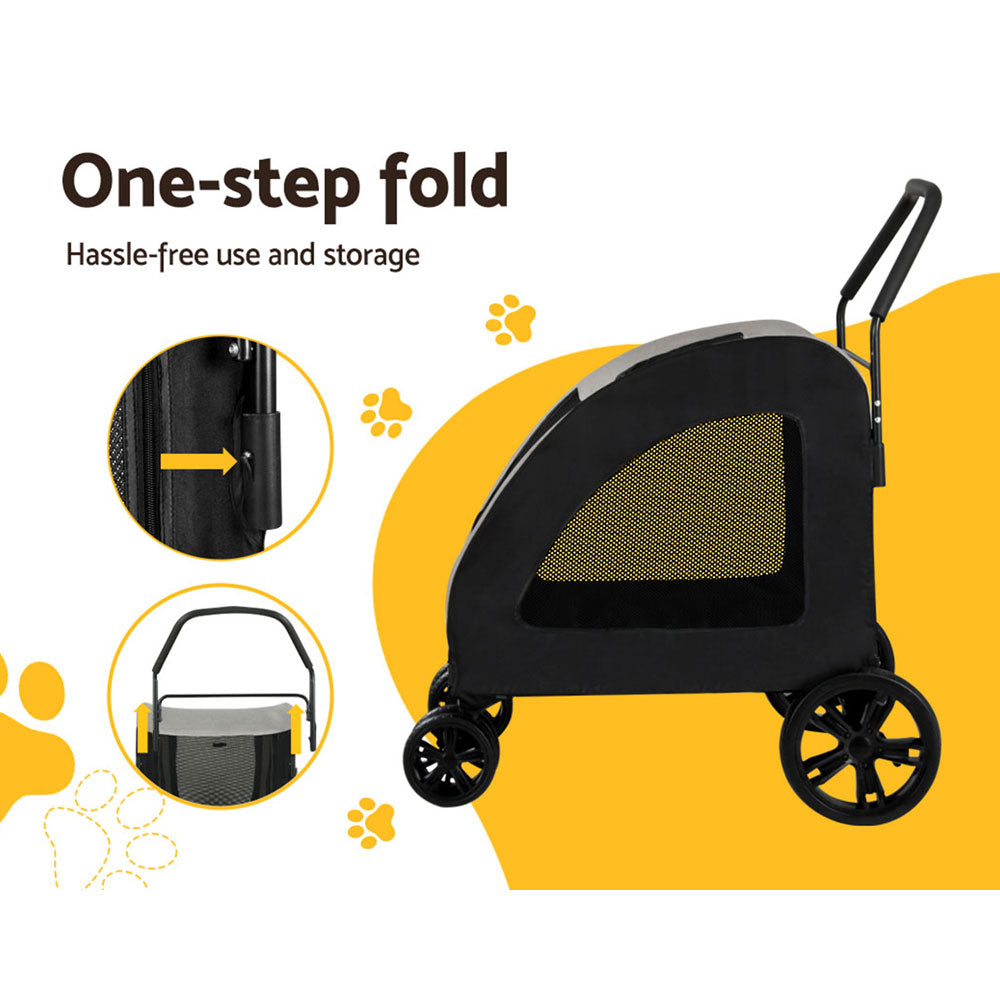i.Pet Pet Stroller Dog Pram Large Carrier Cat Travel Foldable Strollers 4 Wheels Trolley Pet Care > Cat Supplies > Cat Carriers & Crates ipet