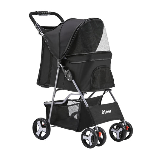 i.Pet 4 Wheel Pet Stroller - Black pet stroller ipet