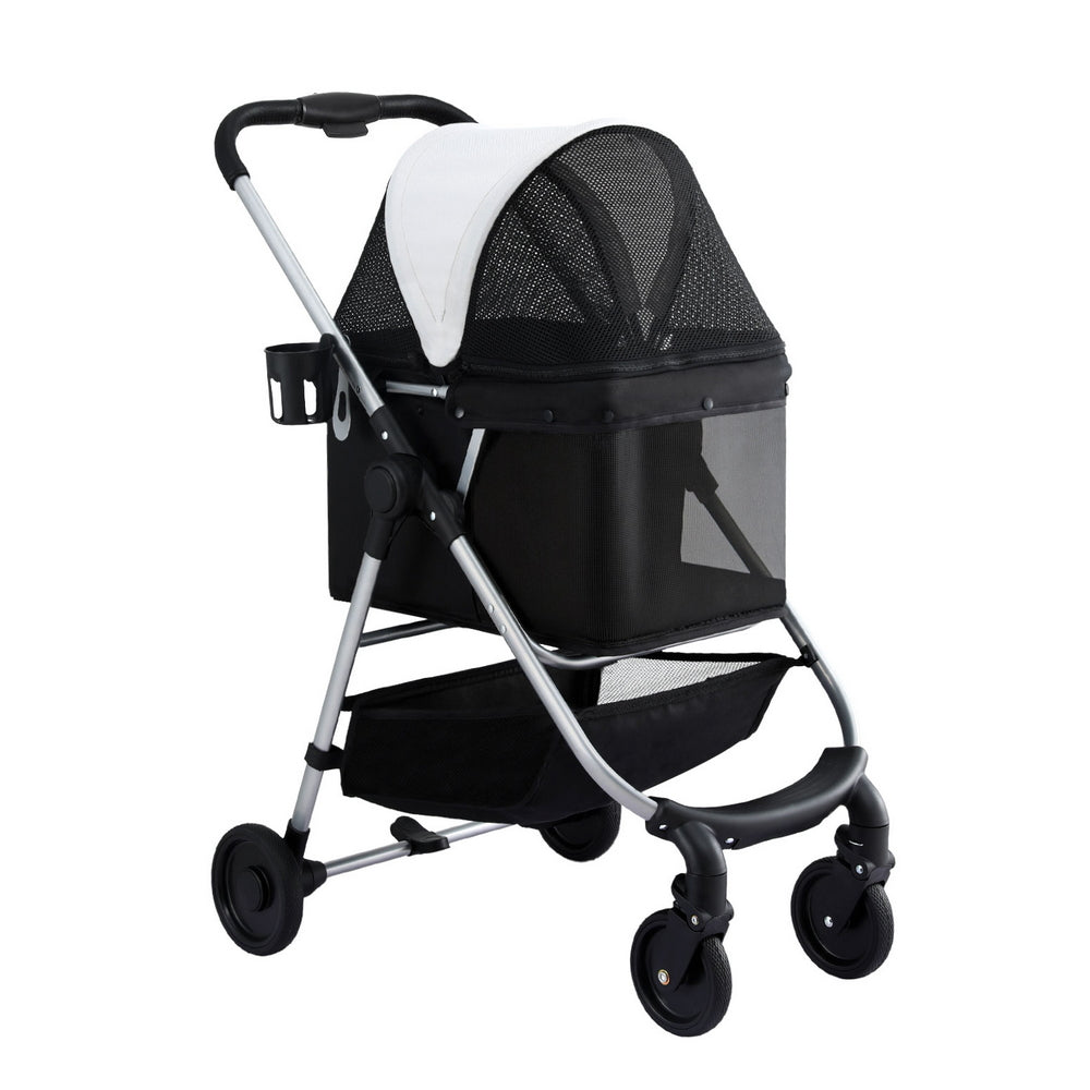 i.Pet Foldable 4 Wheels Pet Stroller Pet Care > Cat Supplies > Cat Carriers & Crates ipet