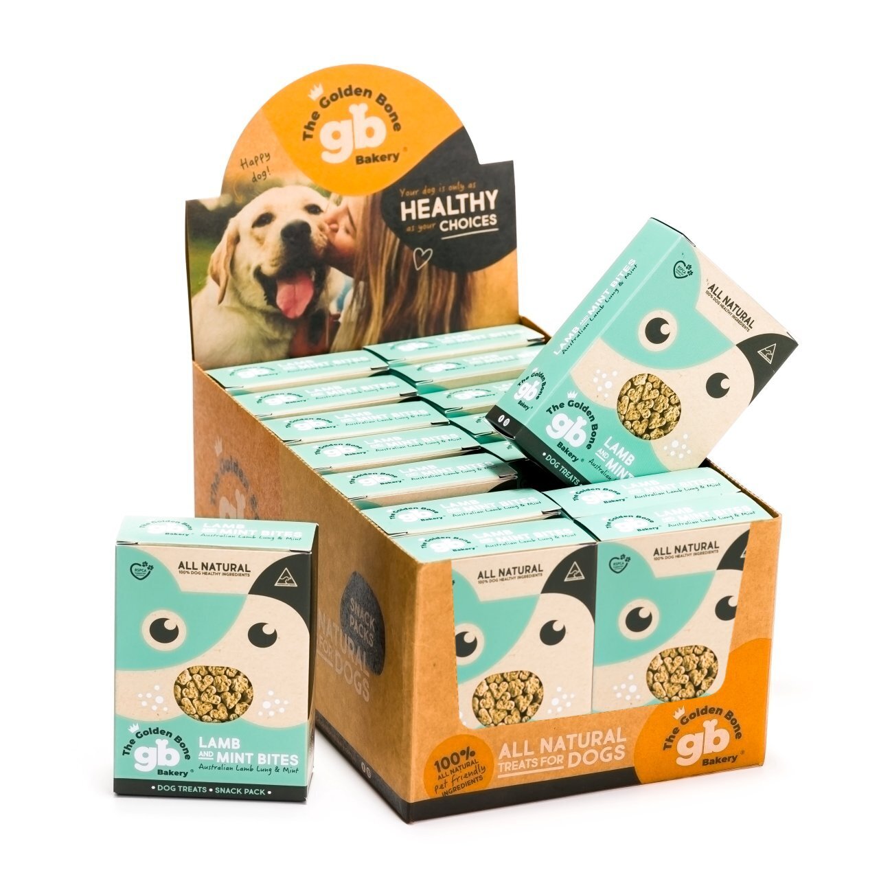 The Golden Bone bakery 16 x 40g - Lamb & Mint Bites Dog Treats dog treats The golden bone bakery