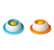 Pet lick bowl , interactive 2 in 1 feeder Woofy and Whiskers Blue
