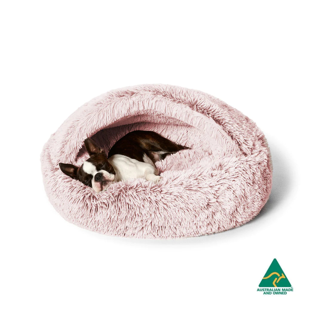 Snooza – Calming Hoodie Cuddler – Silver Fox pet bed Snooza Small Bliss