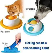 Pet lick bowl , interactive 2 in 1 feeder Woofy and Whiskers