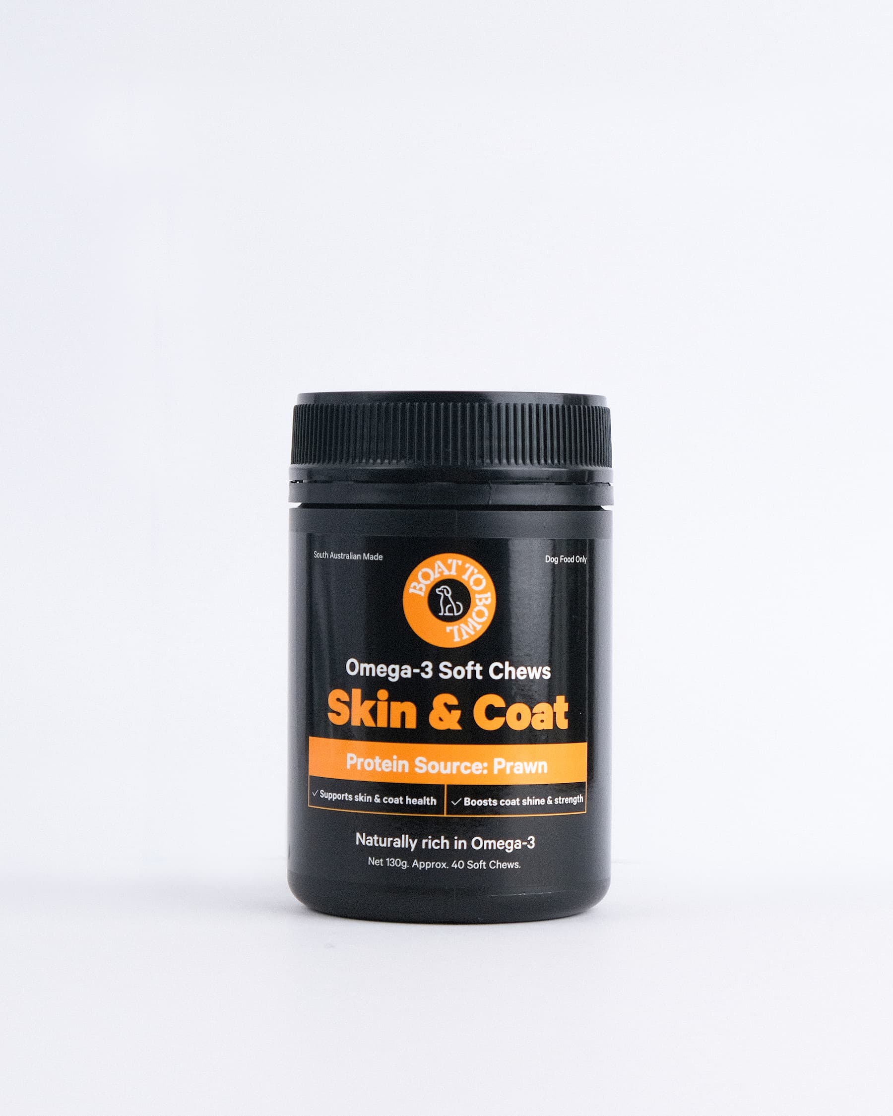 Boat bowl, omega-3 soft chews skin and coat boat to bowl