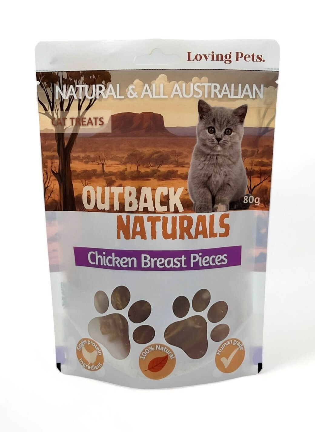 Loving Pets Little Fish Cat Treats 80G Cat treats outback naturals Chicken