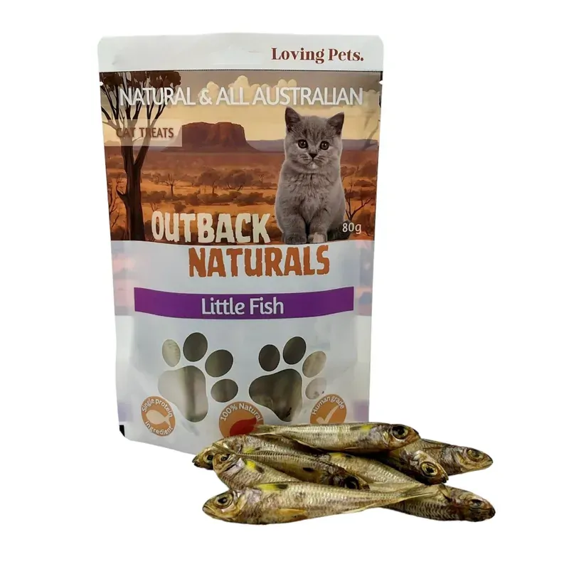Loving Pets Little Fish Cat Treats 80G Cat treats outback naturals Fish
