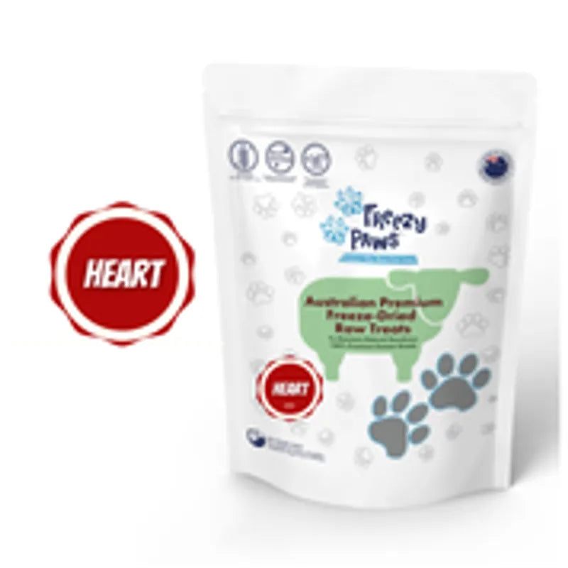 FREEZY PAWS FREEZE DRIED LAMB HEART TREATS 100G Dog treats freezy paws