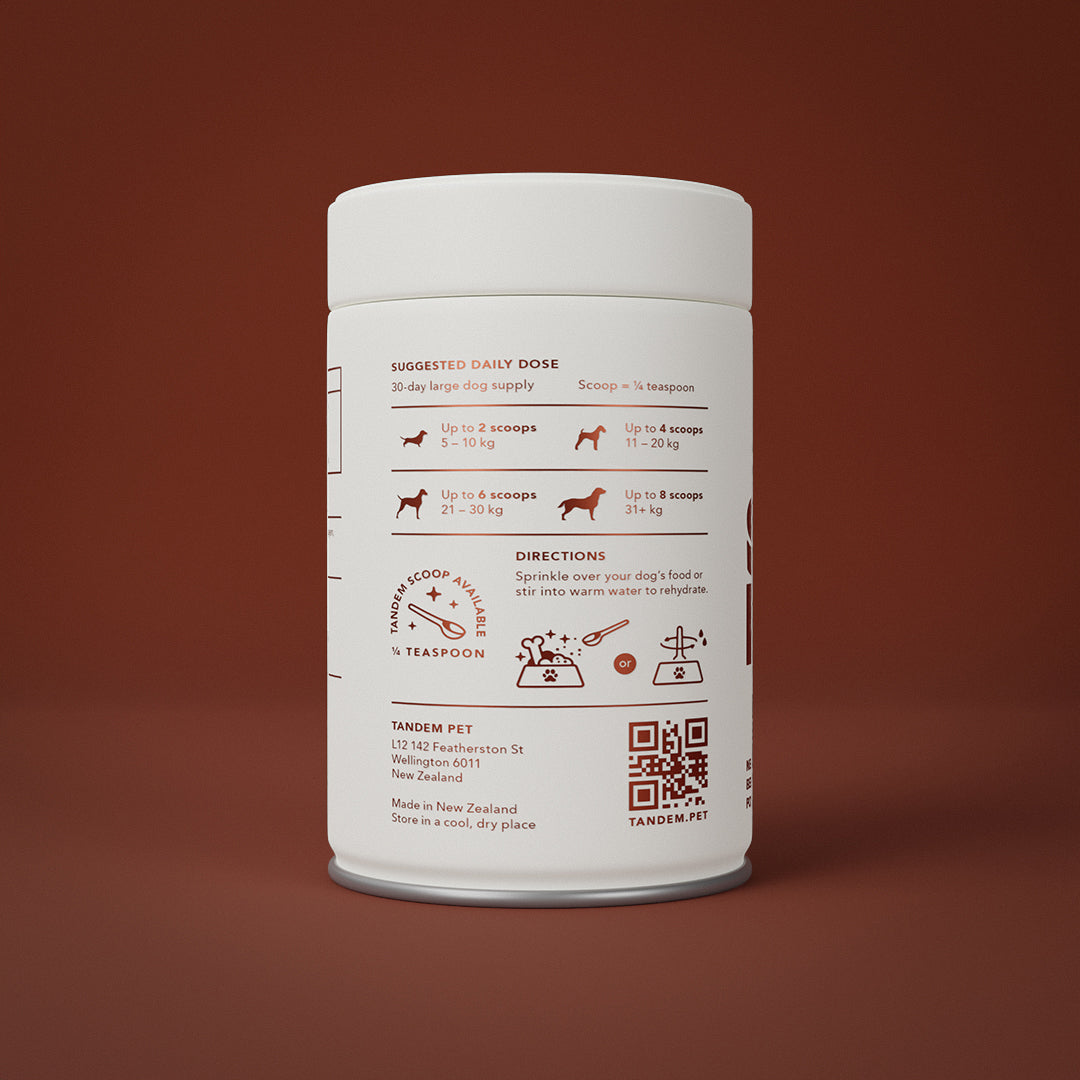 Tandem super foods New Zealand Bone Broth Powder 150g Woofy and Whiskers