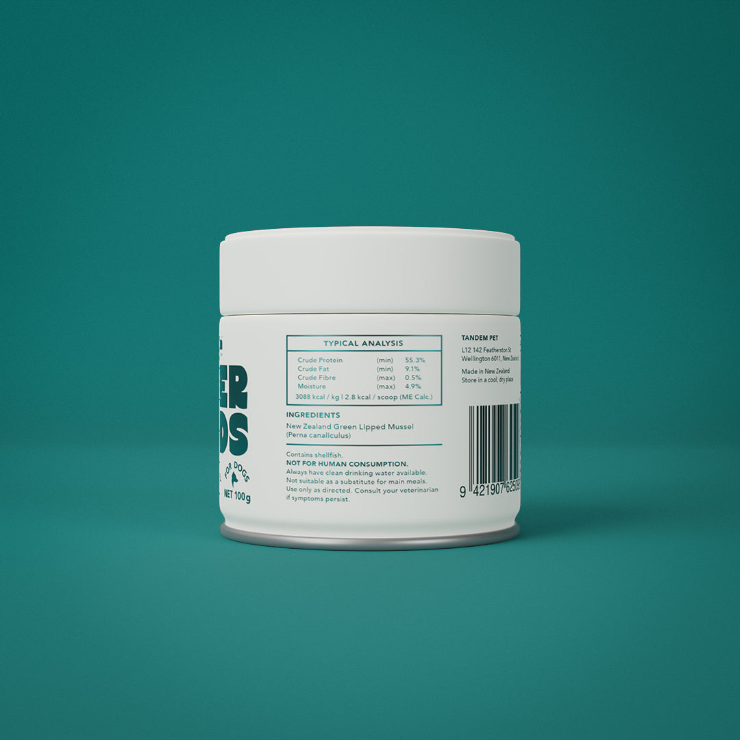 Tandem – Super Foods – New Zealand Green Lipped Mussel Powder Woofy and Whiskers