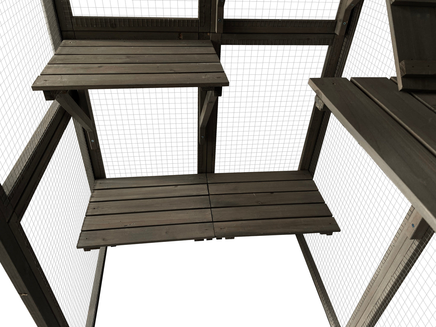 Samland Wooden Cat Cage Walk in Cat Condo House Kitten Ferret Enclosure Cage Pet Care > Coops & Hutches > Small Animal Habitats & Cages Samland