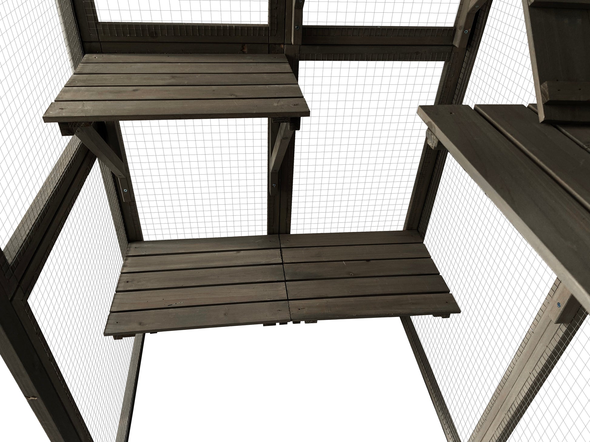 Samland Wooden Cat Cage Walk in Cat Condo House Kitten Ferret Enclosure Cage Pet Care > Coops & Hutches > Small Animal Habitats & Cages Samland