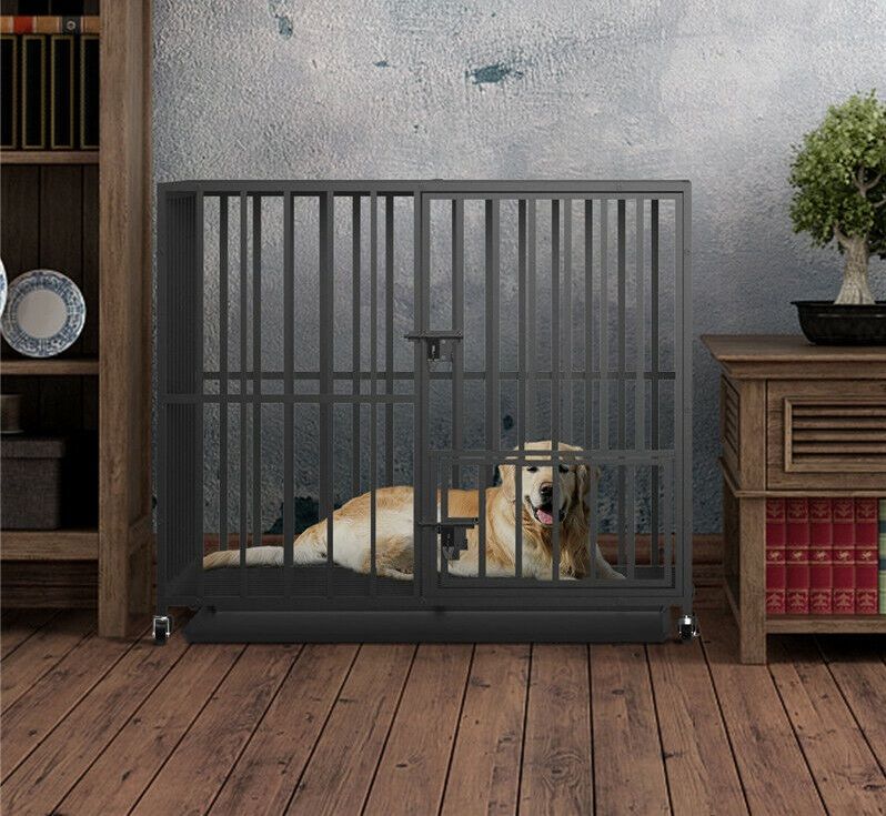 38 Heavy Duty Dog Cage Large XL XXL Pet Kennel on Wheels Pet Care > Dog Supplies > Dog Kennels Woofy and Whiskers