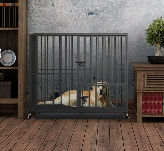 38 Heavy Duty Dog Cage Large XL XXL Pet Kennel on Wheels Pet Care > Dog Supplies > Dog Kennels Woofy and Whiskers