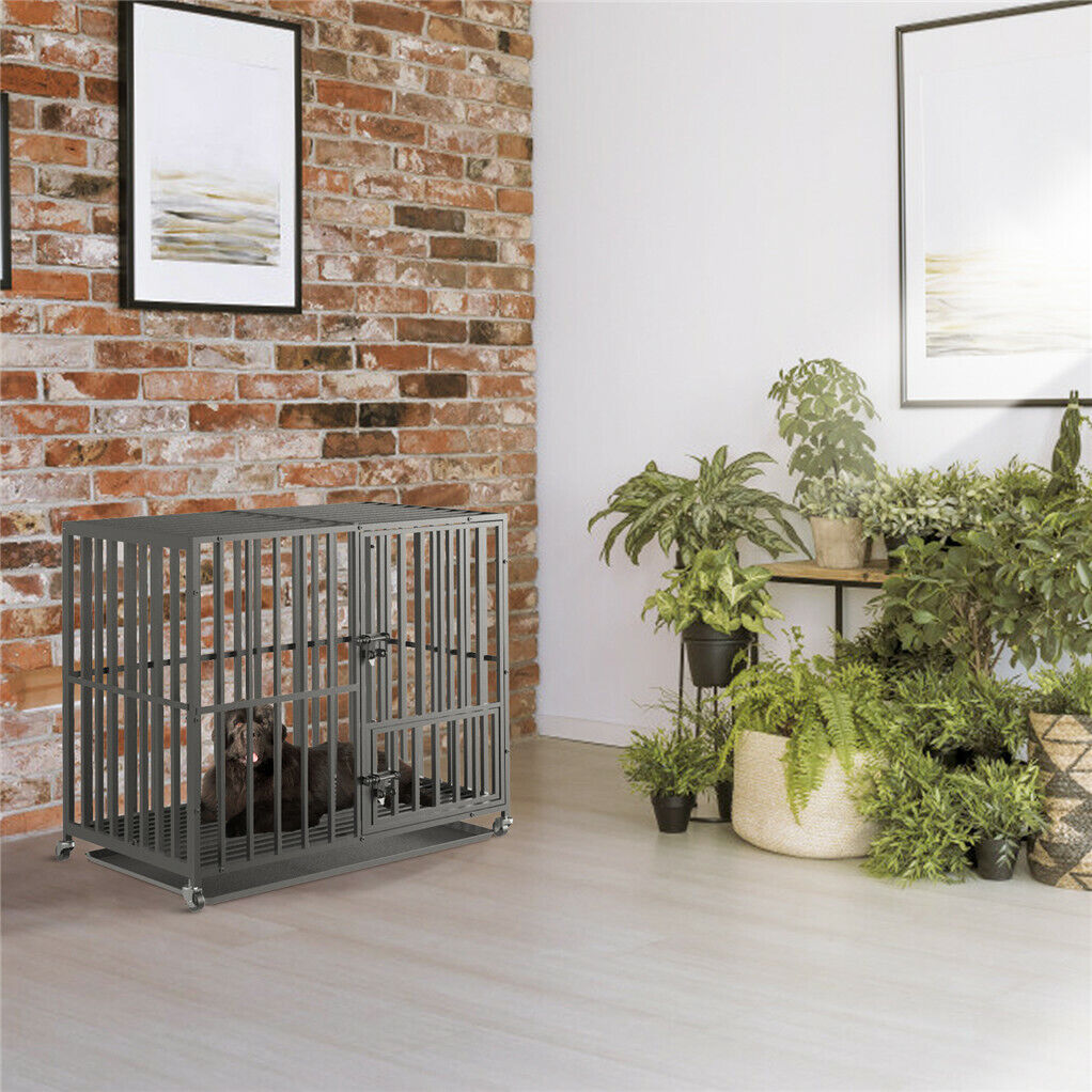 38 Heavy Duty Dog Cage Large XL XXL Pet Kennel on Wheels Pet Care > Dog Supplies > Dog Kennels Woofy and Whiskers