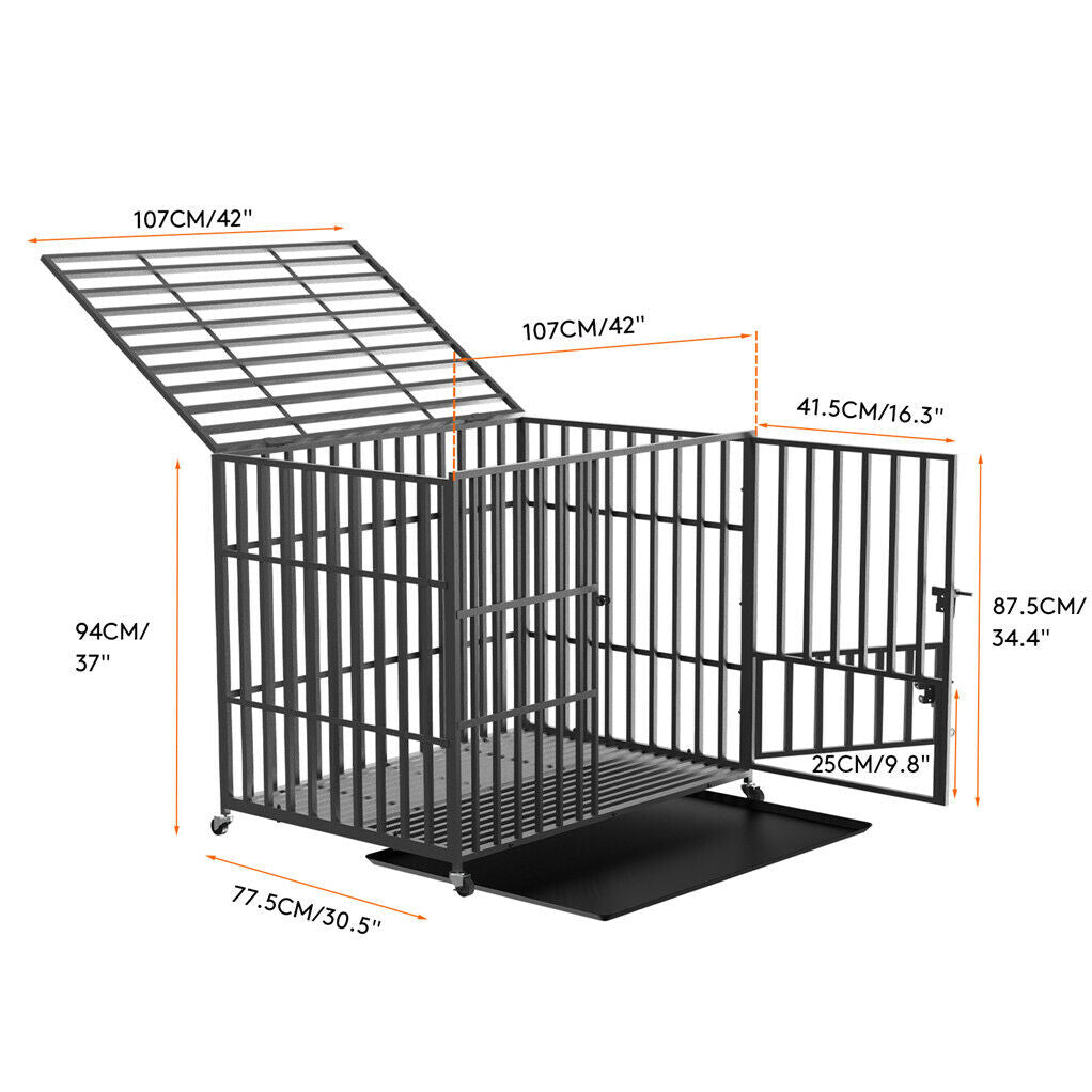 42 XL Heavy Duty Dog Cage Playpen Kennel w/ Wheels Pet Care > Dog Supplies > Dog Playpens & Gates Woofy and Whiskers