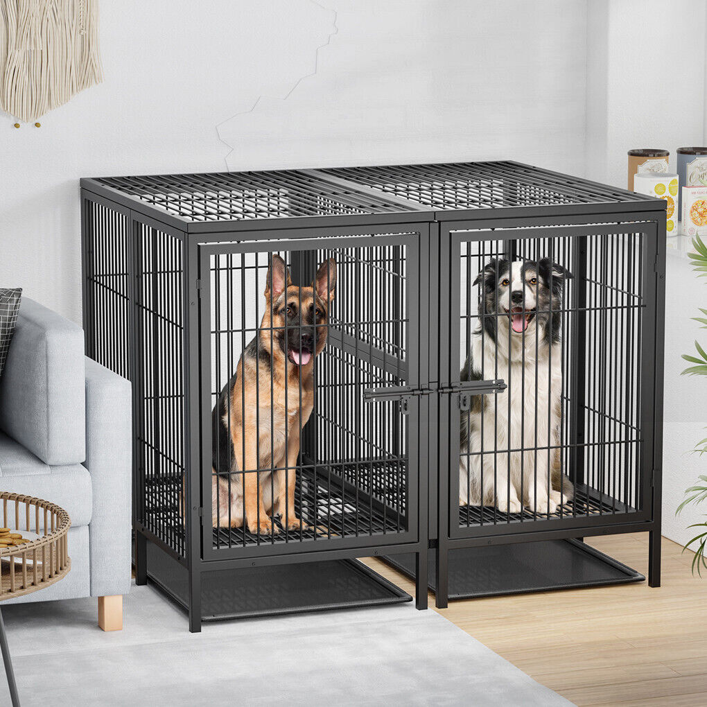 52 XXXL Heavy Duty Dog Cage Large Breed Kennel on Wheels Pet Care > Dog Supplies > Dog Kennels Woofy and Whiskers