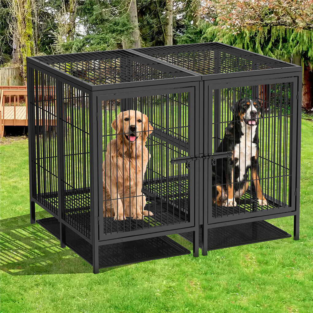 52 XXXL Heavy Duty Dog Cage Large Breed Kennel on Wheels Pet Care > Dog Supplies > Dog Kennels Woofy and Whiskers