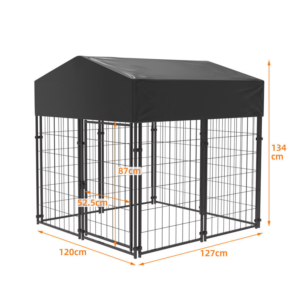 Extra Large Welded Wire Dog Kennel Outdoor Heavy Duty Crate Cage Pet Care > Dog Supplies > Dog Kennels Woofy and Whiskers