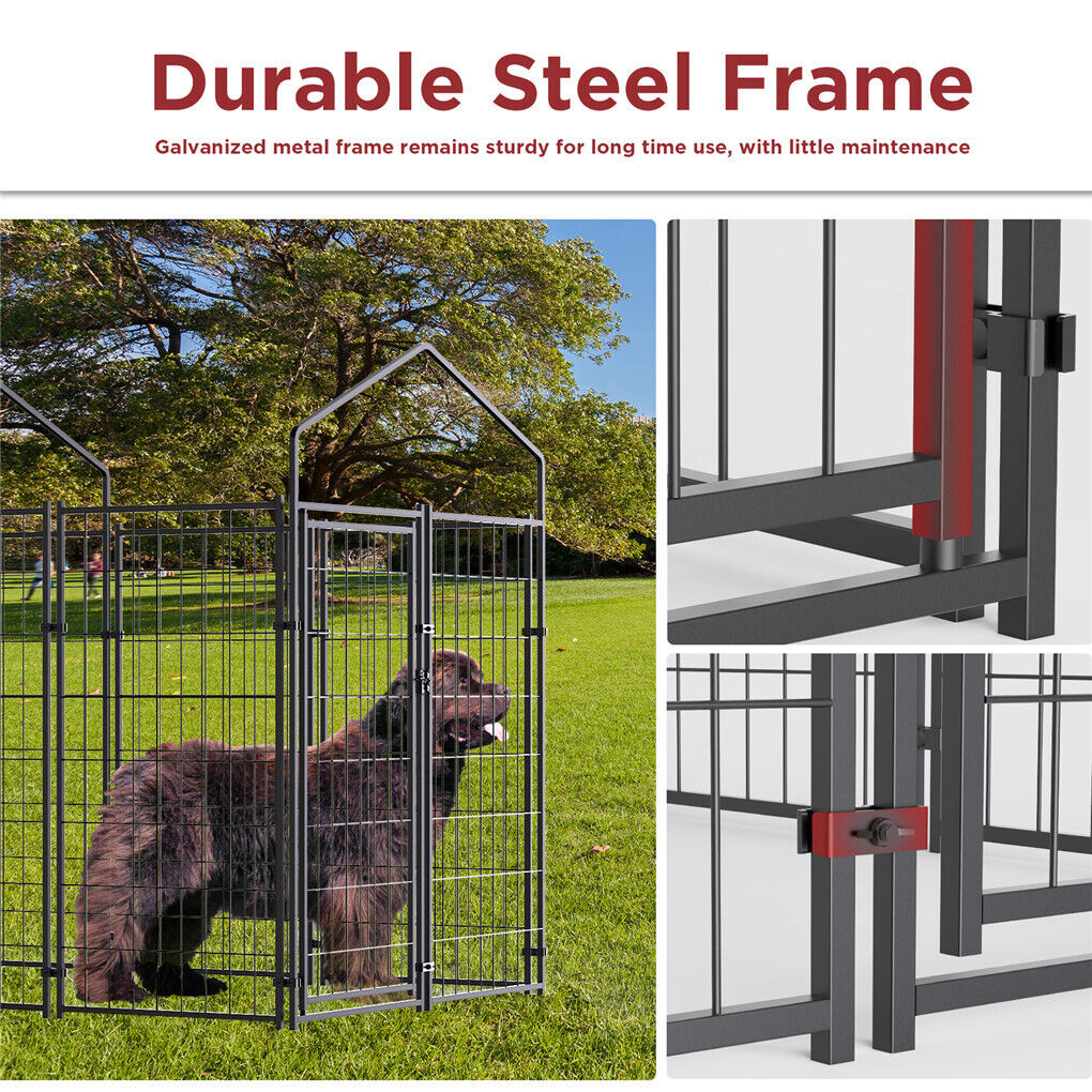 Extra Large Welded Wire Dog Kennel Outdoor Heavy Duty Crate Cage Pet Care > Dog Supplies > Dog Kennels Woofy and Whiskers