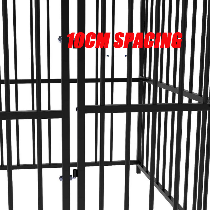 Pawhub Heavy Duty Dog Cage Black Metal Kennel Indoor Outdoor 3M Pet Care > Dog Supplies > Dog Kennels Woofy and Whiskers