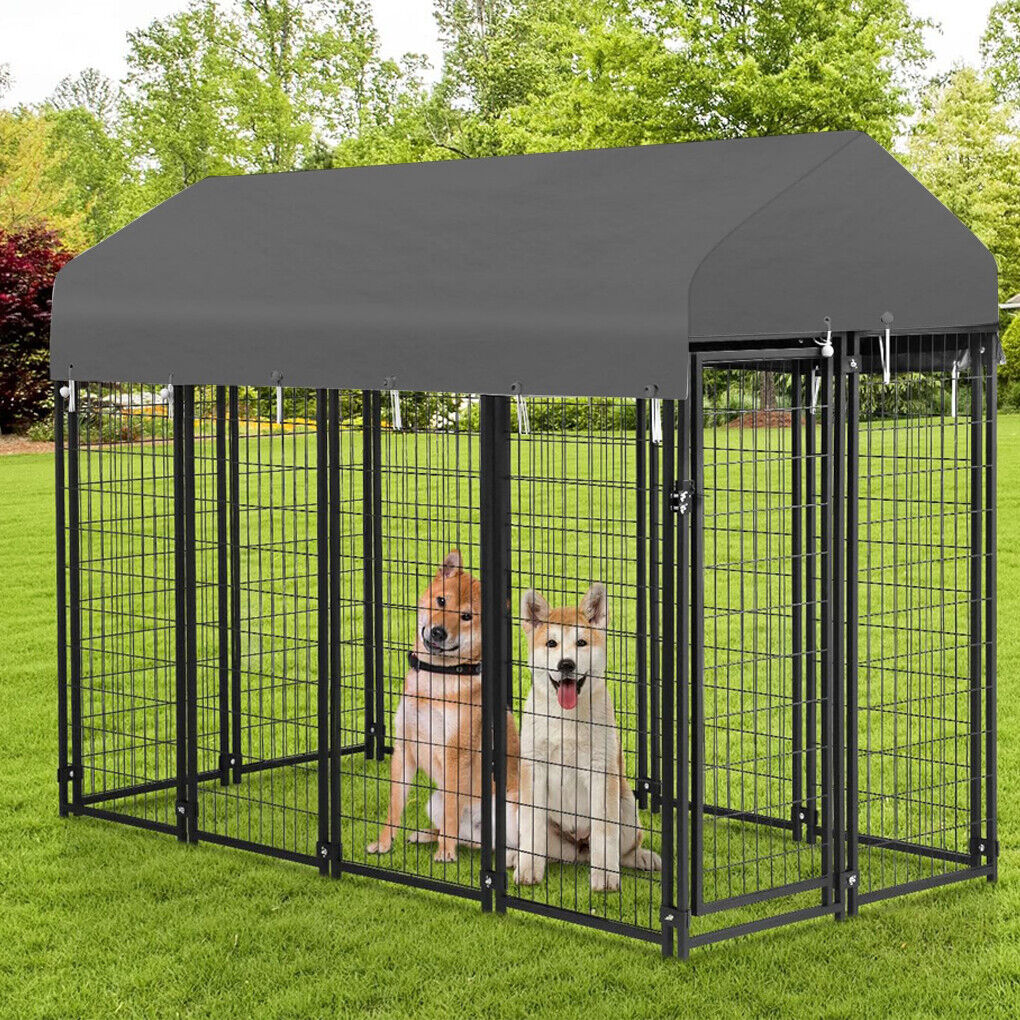 Large Outdoor Dog Kennel 250x120x165cm Pet Cage with Roof Pet Care > Dog Supplies > Dog Kennels Woofy and Whiskers
