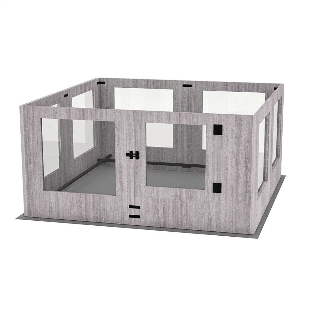 Indoor Dog Pen Tempered Glass Kennel w/ Pad Pet Care > Dog Supplies > Dog Playpens & Gates Woofy and Whiskers