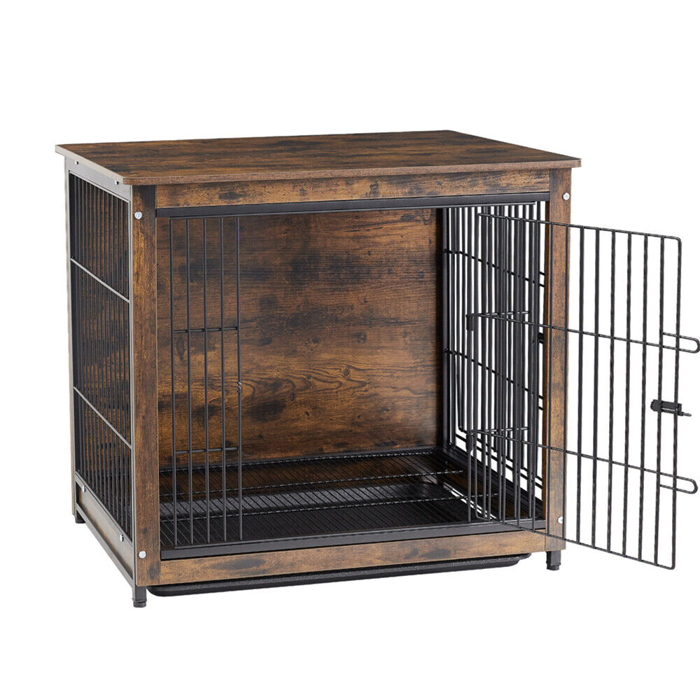 Medium Wooden Dog Crate Kennel 80.5x59x70cm End Table Nightstand Pet Care > Dog Supplies > Dog Beds Woofy and Whiskers