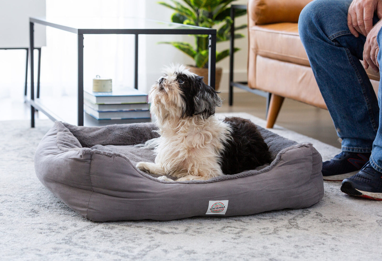 Easy to Clean Electric Heated Rabbit Faux Fur Covering Pet Bed - Small pet heating bed Woofy and Whiskers