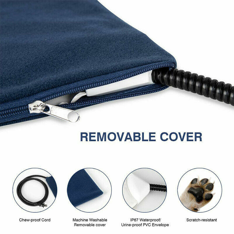 Electric Pet Heat Pad: Waterproof Heating Mat for Cat Dog Bed | Chew Resistant L Pet Care > Dog Supplies > Dog Kennels Woofy and Whiskers