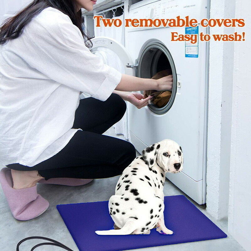Electric Pet Heat Pad: Waterproof Heating Mat for Cat Dog Bed | Chew Resistant L Pet Care > Dog Supplies > Dog Kennels Woofy and Whiskers