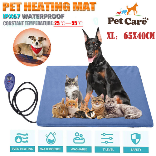 Electric Pet Heat Pad: Waterproof Heating Mat for Cat Dog Bed | Chew Resistant XL Pet Care > Dog Supplies > Dog Kennels Woofy and Whiskers
