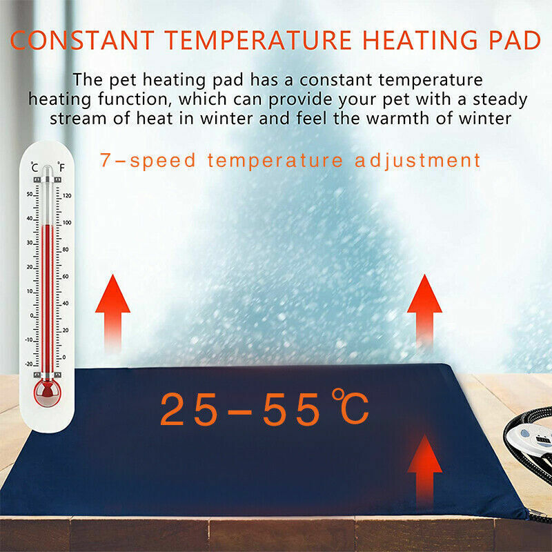 Electric Pet Heat Pad: Waterproof Heating Mat for Cat Dog Bed | Chew Resistant XL Pet Care > Dog Supplies > Dog Kennels Woofy and Whiskers