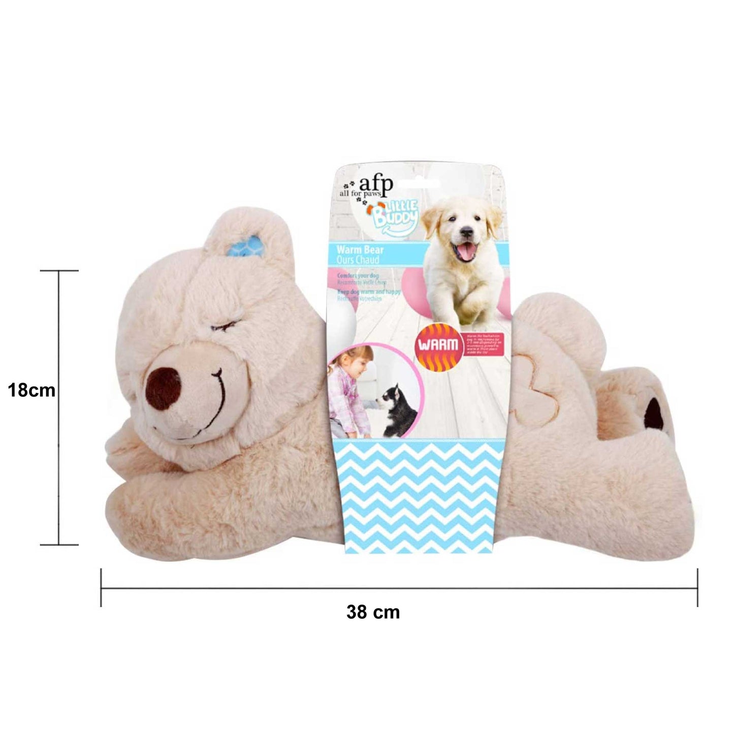 Puppy Warm Toy Bear Dog Heat Pack Comfort Plush Soft Toys Feeling Sleep Aid AFP Pet Care > Toys > Dog Toys Woofy and Whiskers