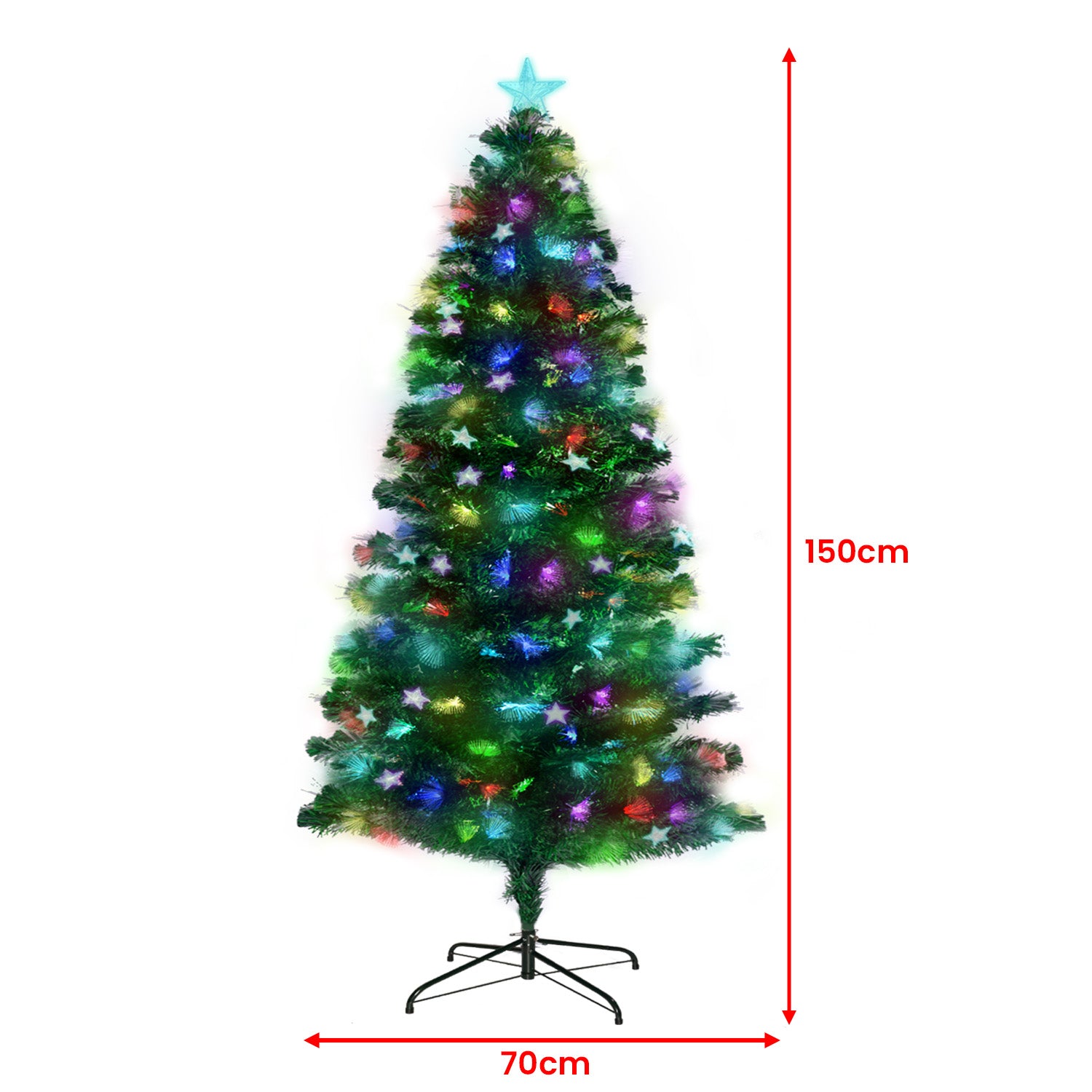 Christabelle 1.5m Enchanted Pre Lit Fibre Optic Christmas Tree Stars Xmas Decor Occasions > Christmas > Christmas Trees Woofy and Whiskers