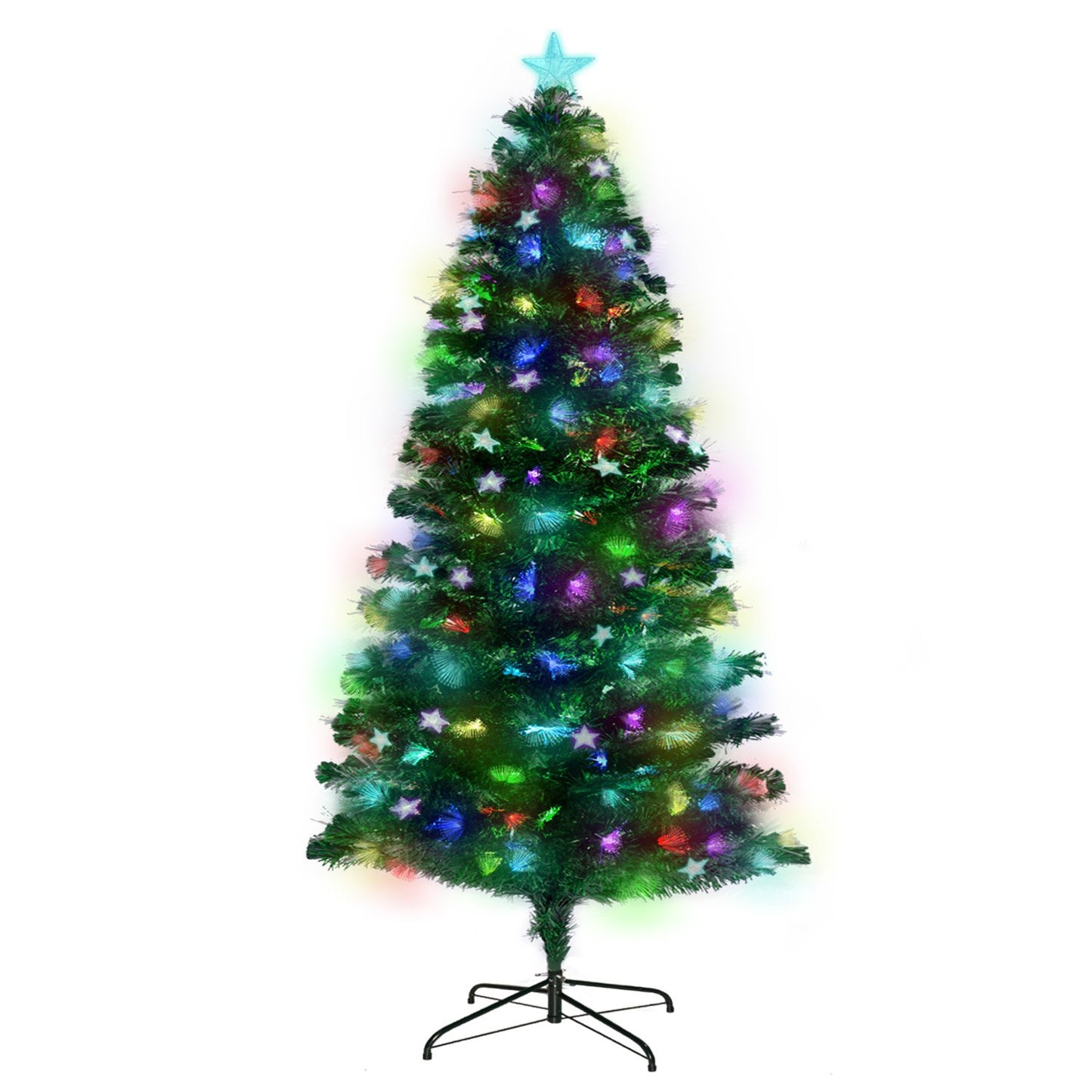 Christabelle 1.8m Enchanted Pre Lit Fibre Optic Christmas Tree Stars Xmas Decor Occasions > Christmas > Christmas Trees Woofy and Whiskers