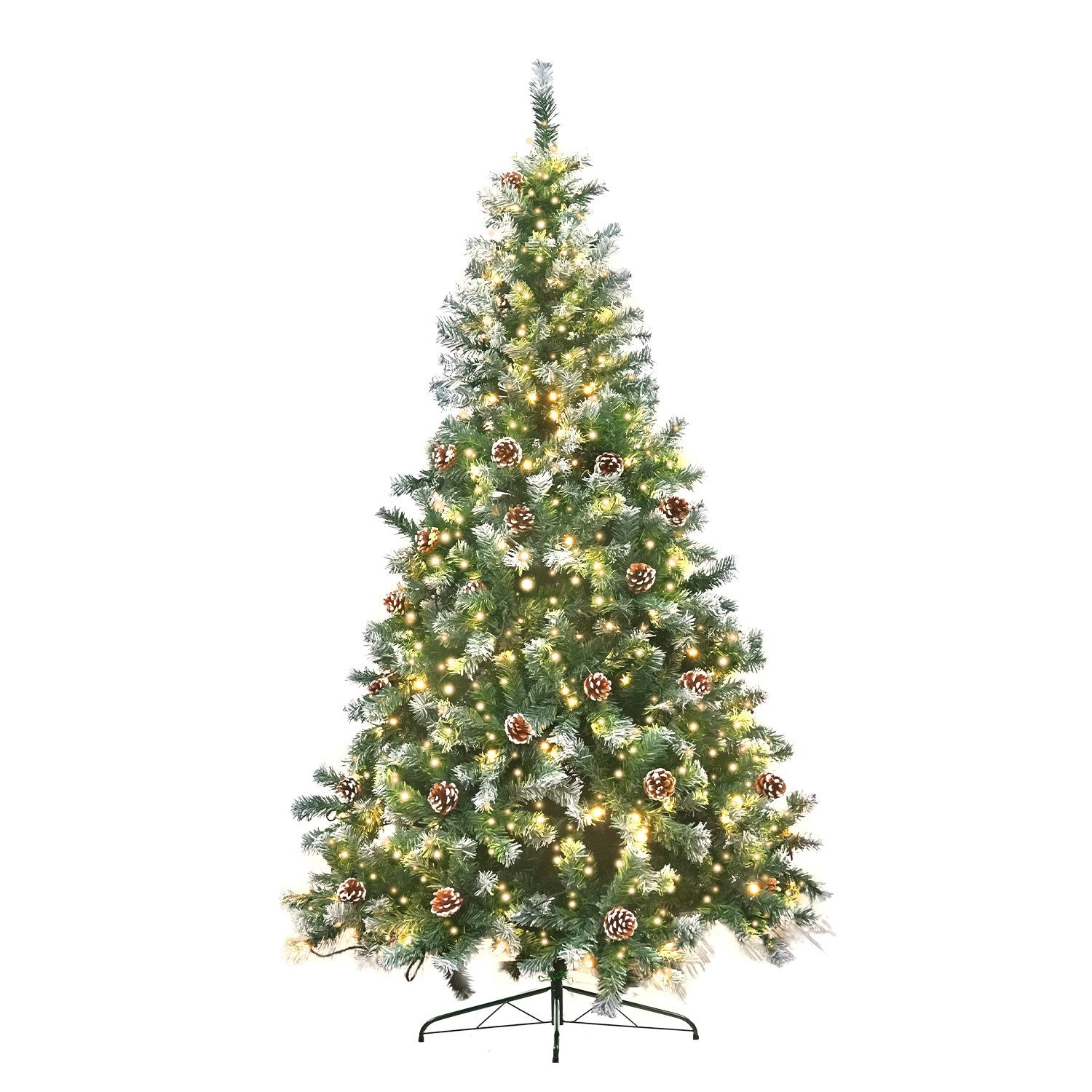 Christabelle 2.4m Pre Lit LED Christmas Tree Decor with Pine Cones Xmas Decorations Occasions > Christmas > Christmas Trees Woofy and Whiskers