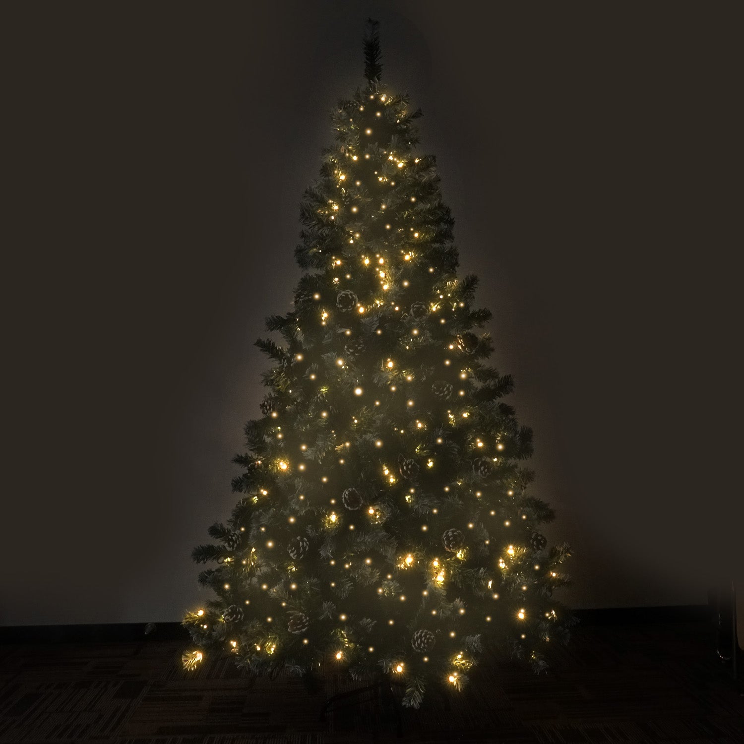 Christabelle 2.4m Pre Lit LED Christmas Tree Decor with Pine Cones Xmas Decorations Occasions > Christmas > Christmas Trees Woofy and Whiskers