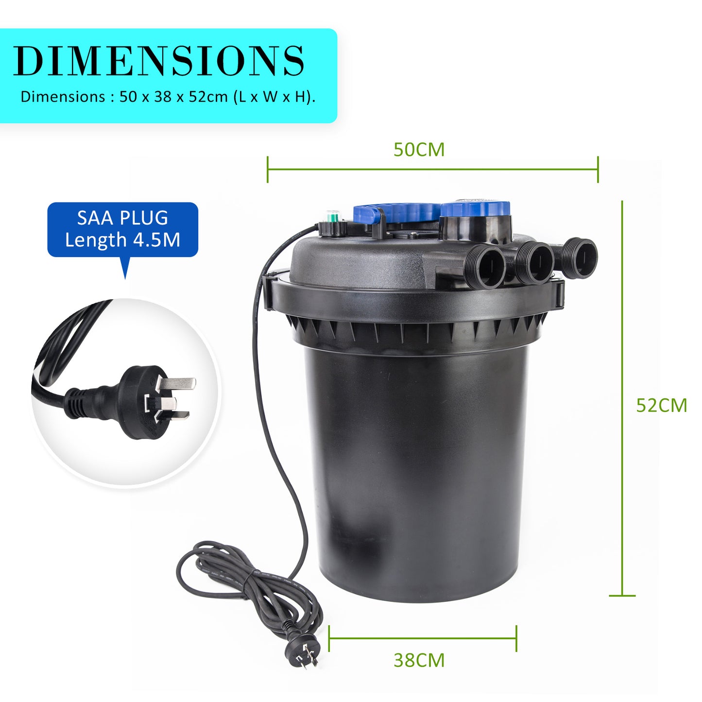 Combo Aquarium Garden Filter 10000L/H + Submersible Water Pump 16000L/H Pet Care > Aquarium > Aquarium Filters & Pumps Dynamic Power