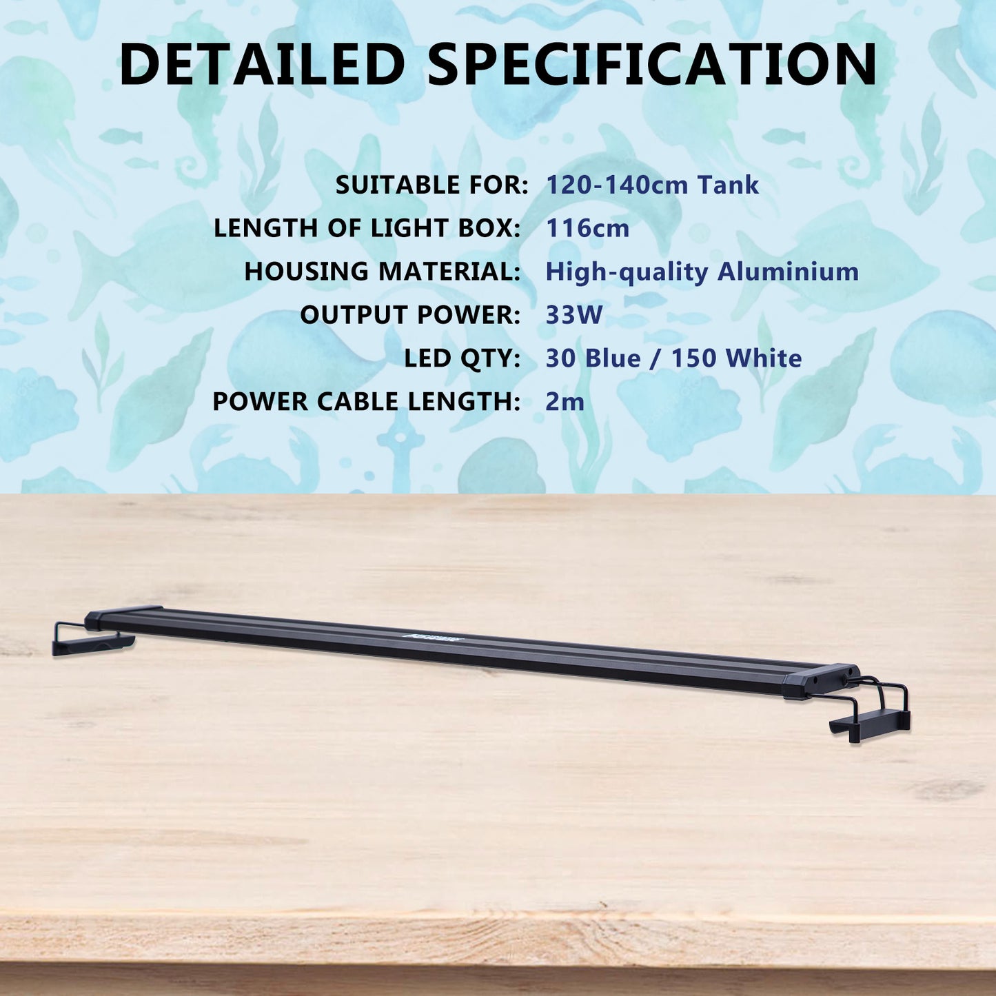 27W Aquarium Blue White LED Light for Tank 95-115cm Pet Care > Aquarium > Aquarium Lighting Dynamic Power