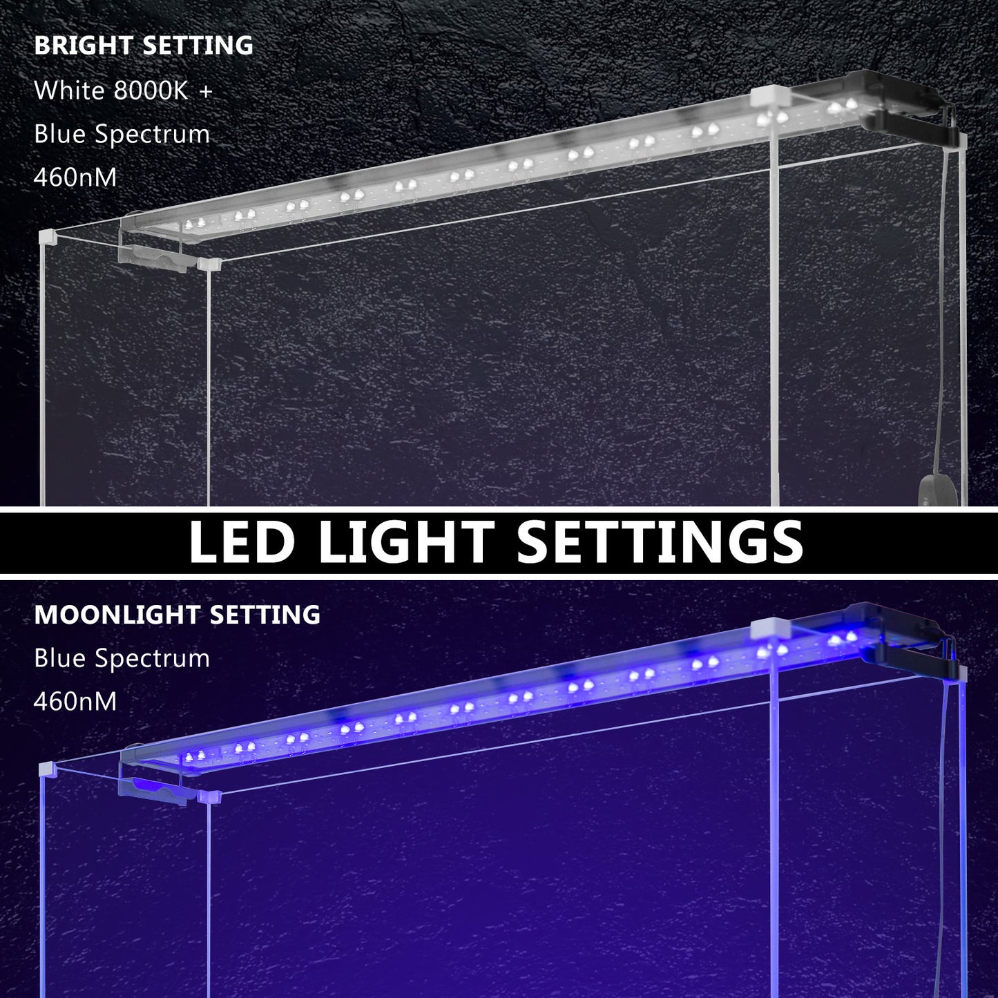 27W Set 2 Aquarium Blue White LED Light for Tank 95-115cm Pet Care > Aquarium > Aquarium Lighting Dynamic Power